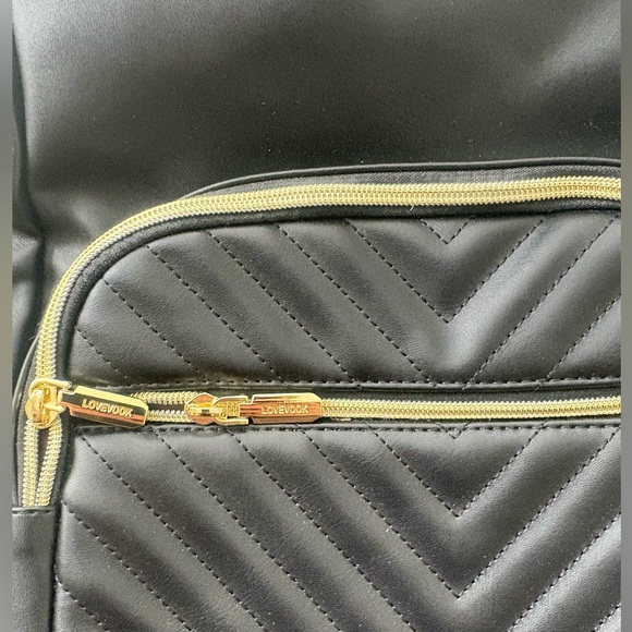 Luxurush Black Quilted Backpack